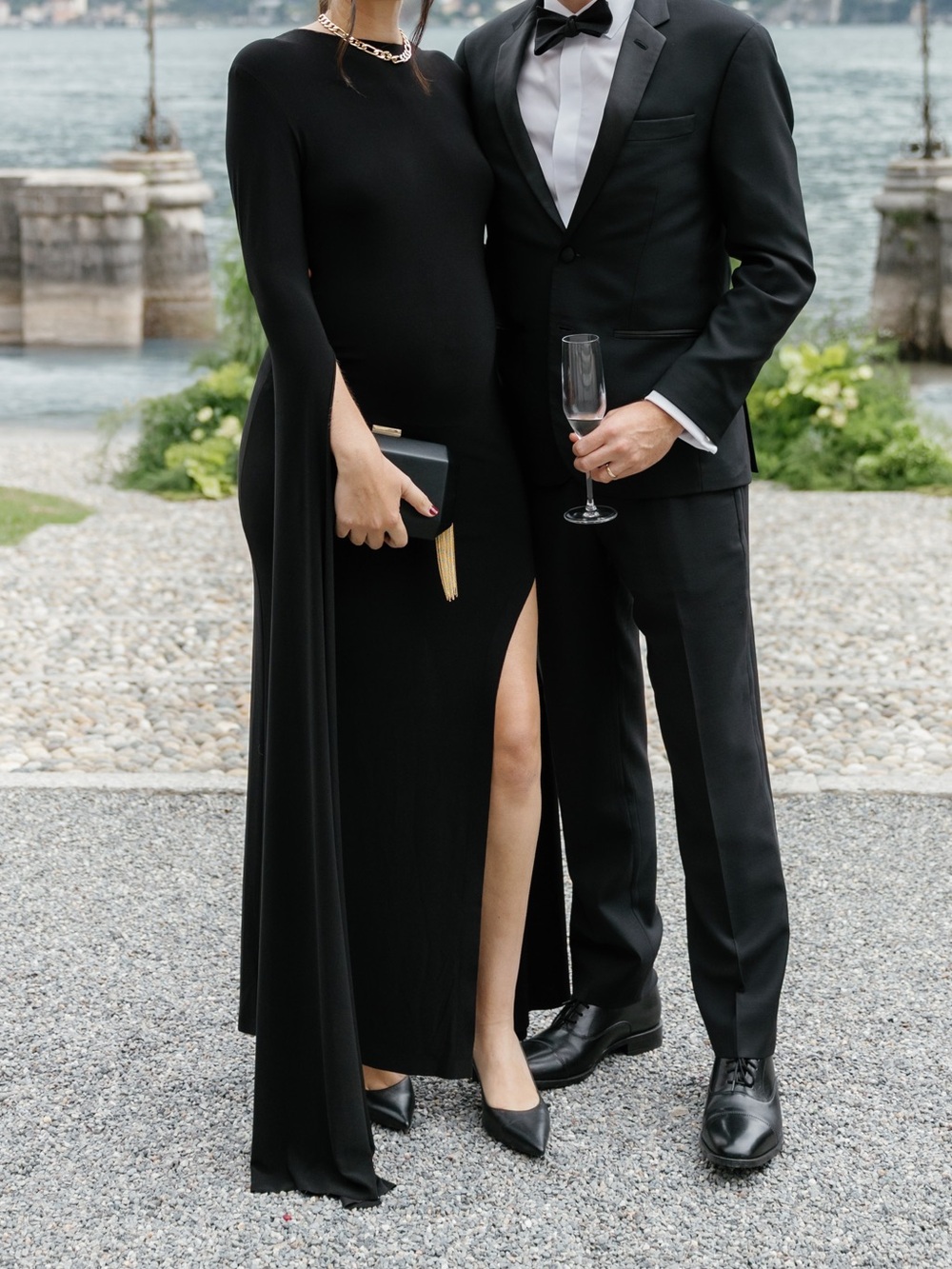 Norma Kamali Black Backless Long Sleeve Gown - Picture 4 of 4